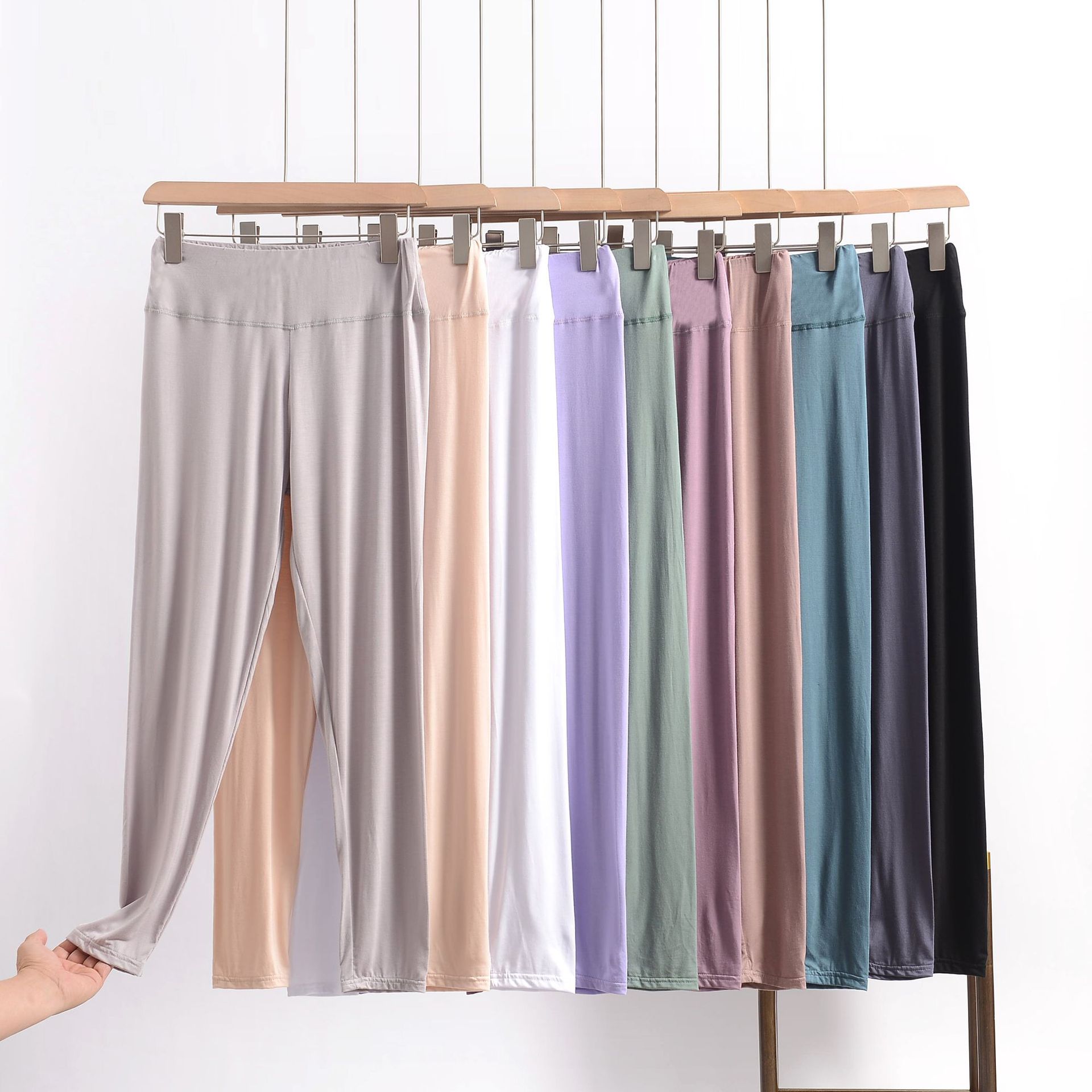 Pilates Yoga Leggings - Plus Size Summer Modal Leggings High-Waisted