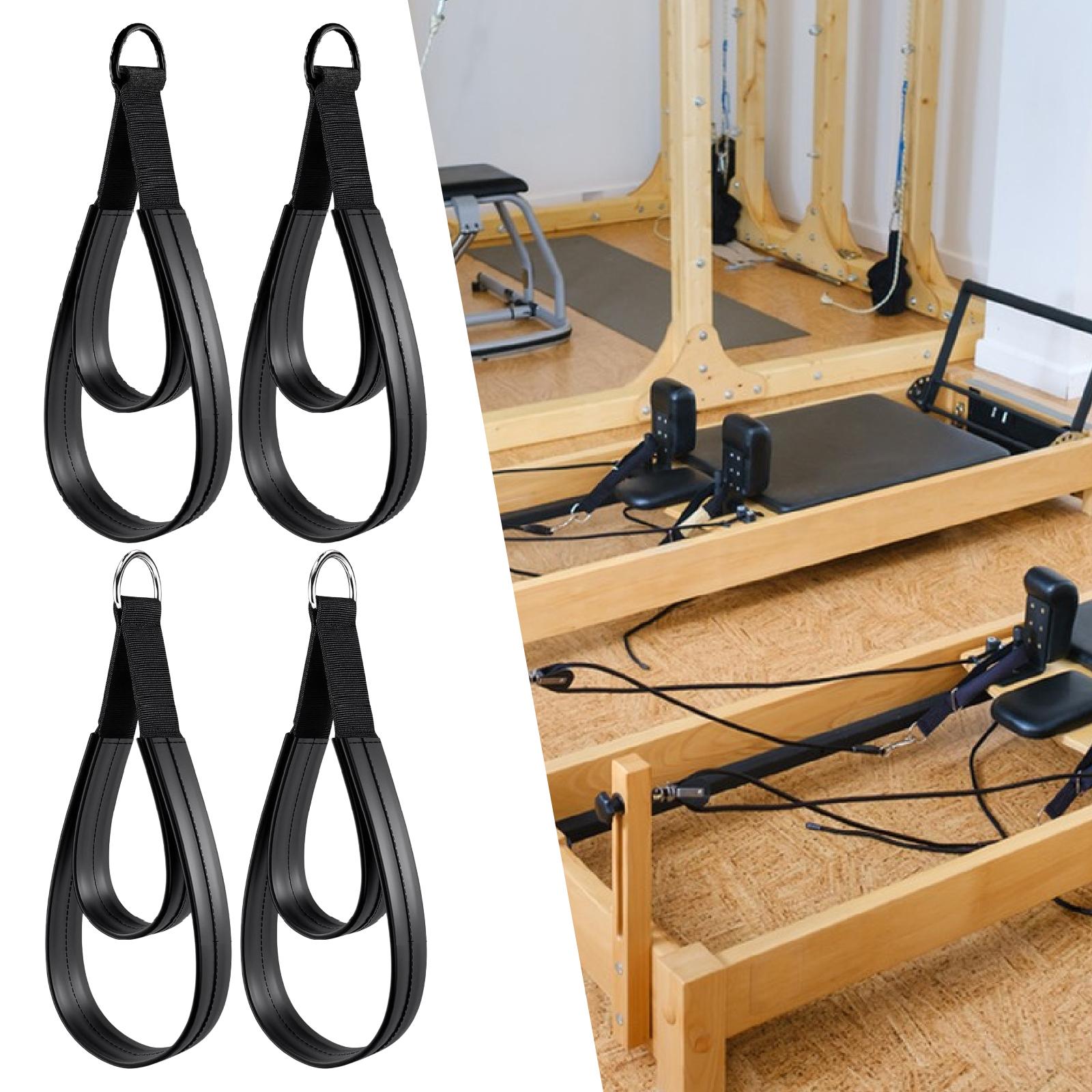 Pilates Yoga Ring Exercises - 2x D Rings Strap Handle Multifunctional