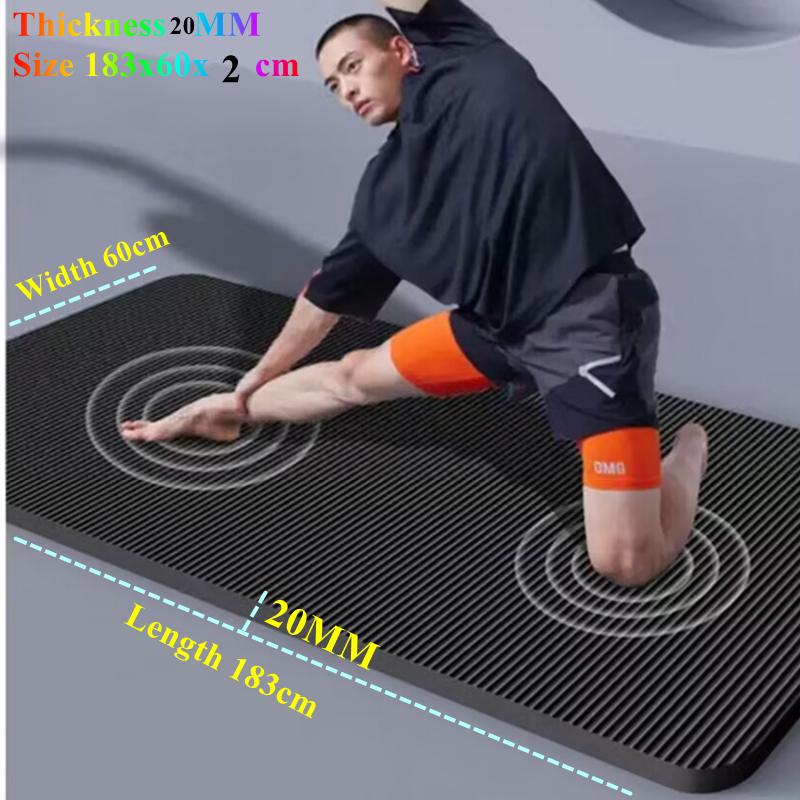 Pilates Yoga Matte - 20MM Yoga Mat Anti-skid 183×60cm Thick