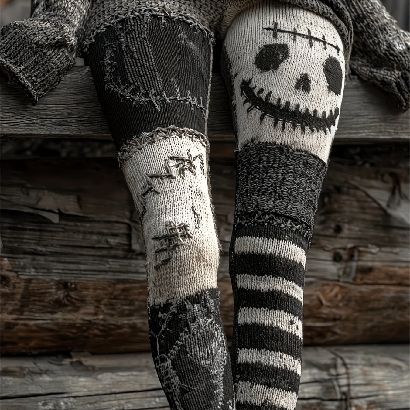 Pilates Yoga Leggings - Women Halloween Skeleton Print Leggings Stretchy