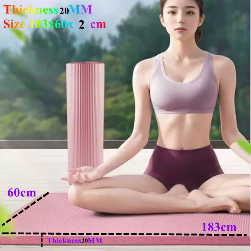 20MM Yoga Mat Anti-skid 183×60 - Pilates Yoga Matte review and price