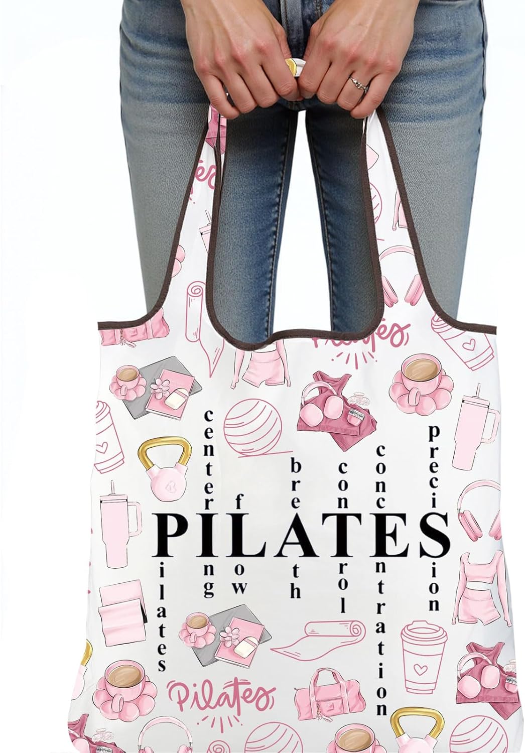 Pink Pilates Tote Bag Gifts fo - Pilates Yoga Instructor review and price