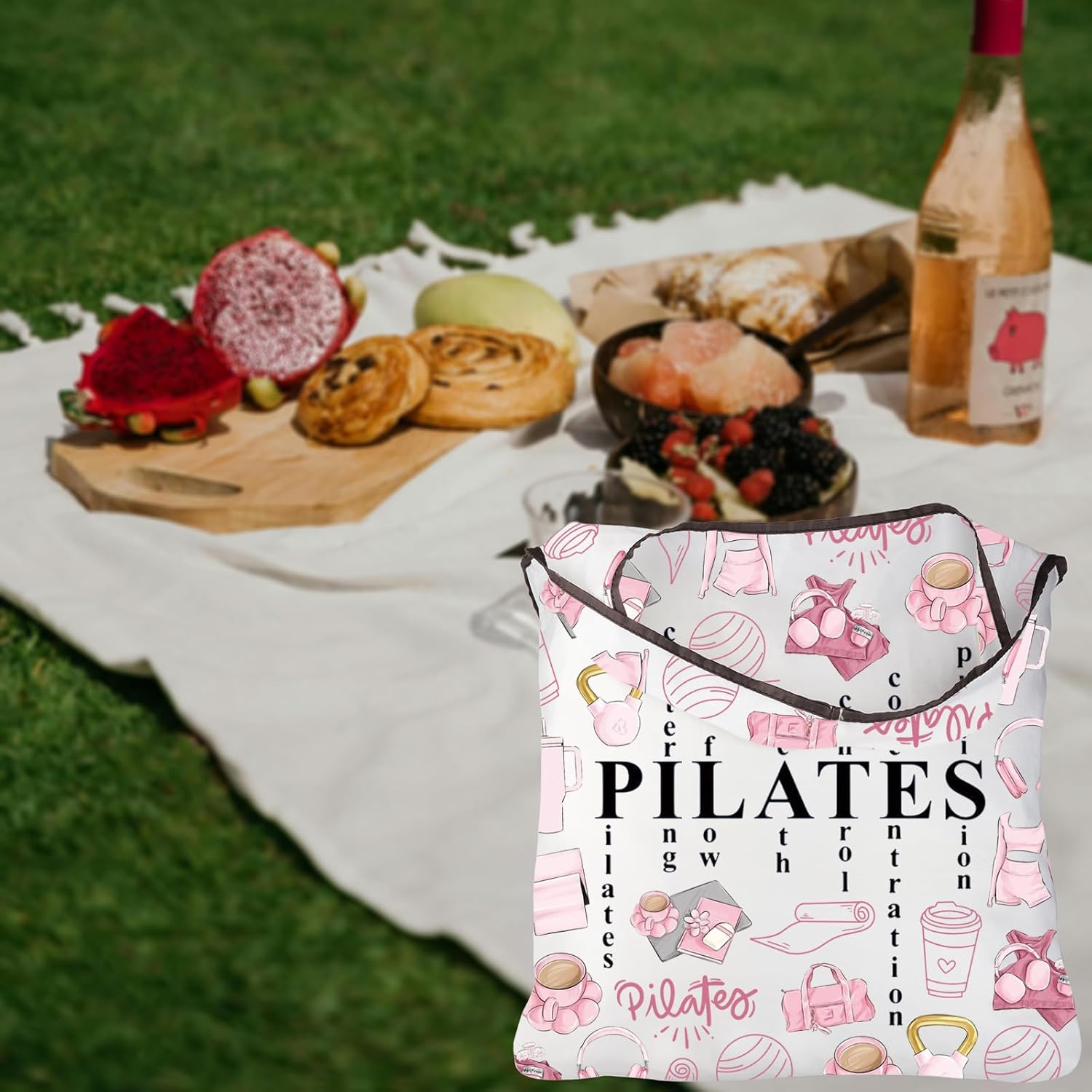 Pink Pilates Tote Bag Gifts fo - Pilates Yoga Instructor review and price