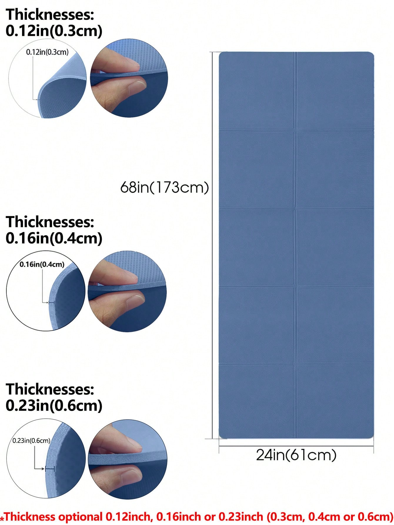 Foldable Yoga Mat Dark Blue Ec - Pilates Yoga Matte review and price