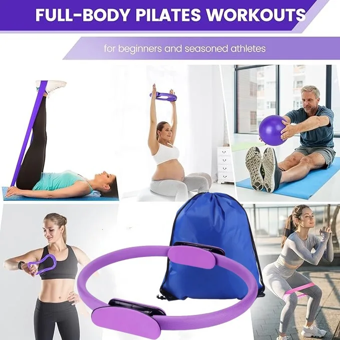 Pilates Ball Set Resistance Ba - Pilates Yoga Ball Workout review and price